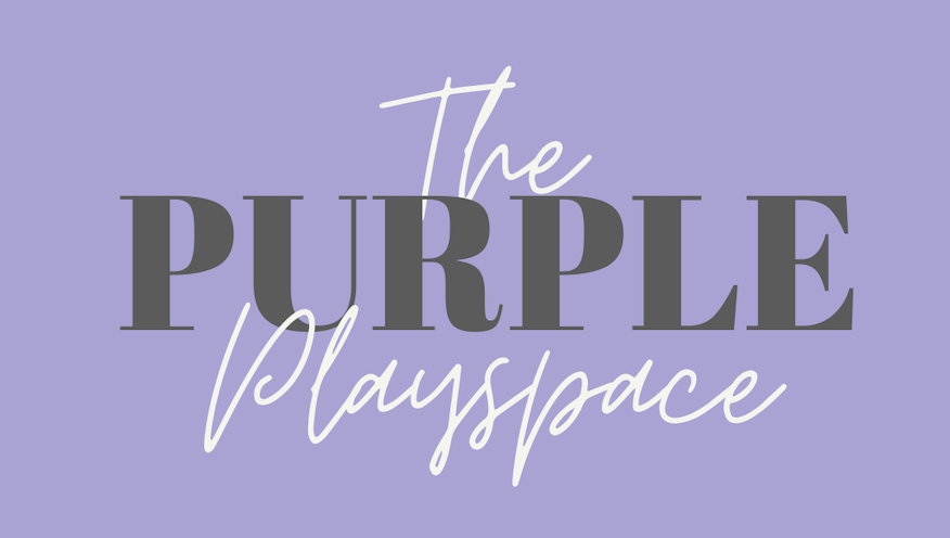 a photo of text that says 'The Purple Playspace'