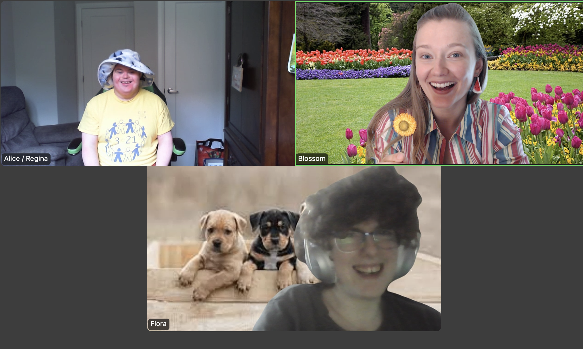 a group of people on a video call