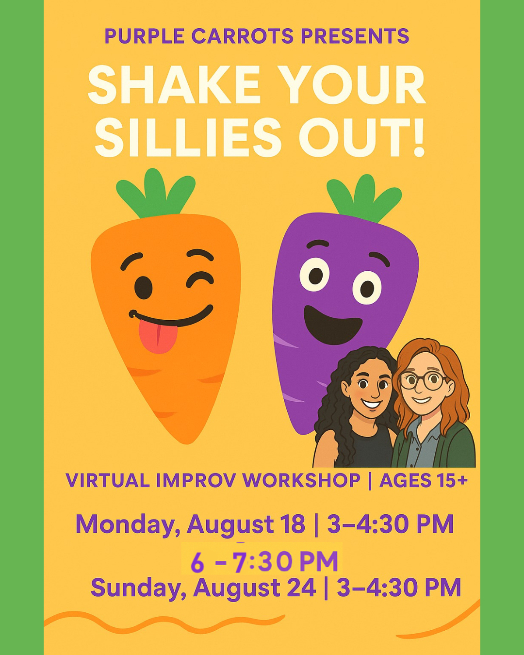 Shake Your Sillies Out! A Virtual Improv Workshop for Teens & Adults