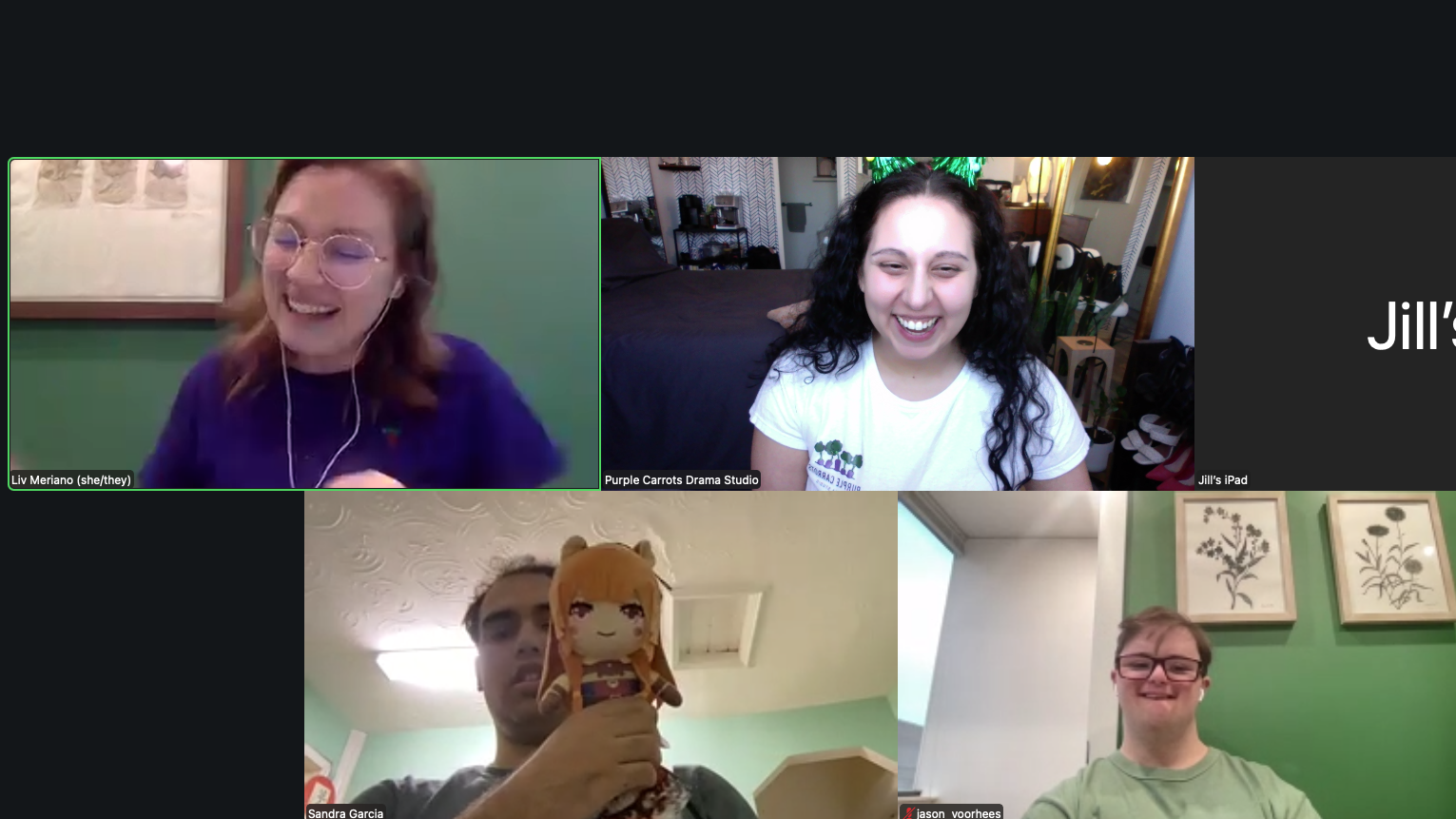 a group of people on a video call